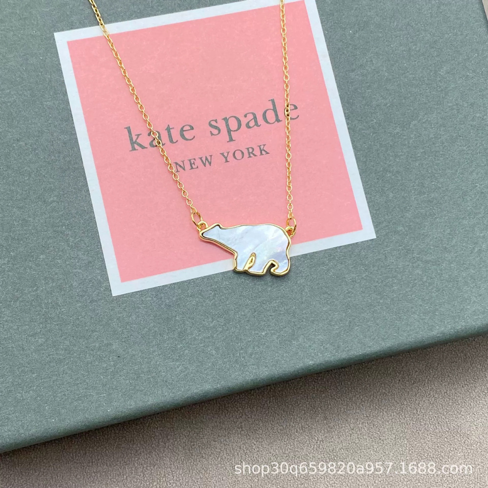 kate spade Polar Bear Shell Inlay Necklace